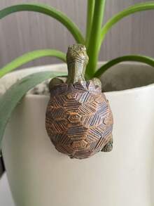 1PC/3PCS Resin Tortoise Planter Pot Hanger Figurine Cute Animal Ornament For Garden And Yard Decor - 龜 - 查看 3