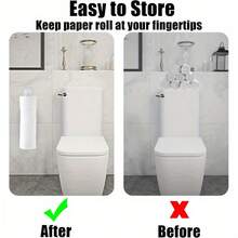 Soporte para papel higiénico sin taladro, estante de hierro para rollo de papel higiénico de baño, se adhiere a la puerta, soporte para toallas de cocina (dorado)