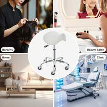 Saddle Stool With High-Density Sponge Cushion, Stable Stricture, Easy Assembly - trắng - Xem 7