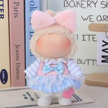 Ropa de muñeca de 6.69 pulgadas, compatible con Labubu, 1 juego de decoración adecuado para muñecas de 6.69 pulgadas, accesorios lindos de BuLabu, para jugar y exhibir (zapatos y muñecas no incluidos)