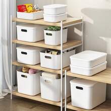 1 hộp đựng đồ màu trắng, hộp đựng đồ, hộp đựng đồ chống bụi, chống ẩm, hộp đựng đồ lặt vặt, hộp đựng mỹ phẩm để bàn, giỏ đựng đồ chơi, hộp đựng đồ gia dụng bằng nhựa, hộp đựng đồ nhà bếp, cho ô tô, phòng khách, phòng ngủ, phòng học, sân vườn - trắng - Xem 6