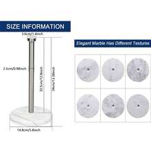 1 件浴室卫生纸架，带加重底座，独立卫生纸架，不锈钢纸巾架，浴室厨房纸巾架，现代卫生纸架，带大理石底座浴室装饰秋季装饰
