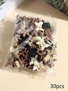 15/20/30个装多功能时尚小号发夹，女士迷你刘海夹，简约发爪，复古发夹，爪夹秋冬发饰，适合度假、夏季海滩、假日、旅行、节日、生日等场合佩戴。 - 彩色 - 查看 7