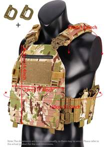 Gilet da caccia con sgancio rapido a un pulsante, espandibile e staccabile, con perforazioni laser, resistente all'abrasione e alla lacerazione, adatto per la caccia, la sopravvivenza all'aperto e altre applicazioni