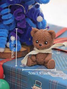 1/2pcs Realistic Teddy Bear Shaped Scented Candle, Cute Souvenir Gift, Handmade Luxury Bear Candle, Couple Gift, Wedding Favor, Home Decor, Wedding Small Gift - Multicolor - View 12