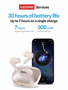 Lenovo LE209 Bluetooth Earphones, Half In-Ear Bluetooth 6.0 Stereo Surround Sound, High-Quality Music & Gaming, Long Battery Life, Clear Calling Microphone, Comfortable Silicone Wireless Earbuds, Compatible With Smartphones & Computers - Nhiều màu - Xem 4