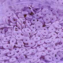 2000 piezas de cuentas de arcilla blanca para hacer pulseras, cuentas redondas planas de arcilla polimérica de 6 mm, cuentas espaciadoras Heishi para hacer joyas, aretes, pulseras, collares