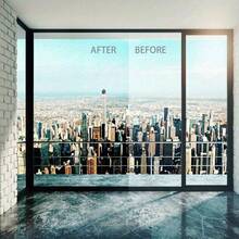 Shoze 9mx100cm Reflective One Way Mirror Window Film Mirrored Privacy Sticky Glass Tint UK - 100cm(3ft) - View 4