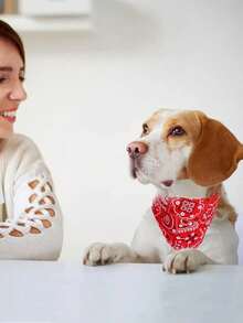 1pc Adjustable Triangular Bandage For Pet Dog Cat Washable Scarf Bandana Collar Bibs Cat Neck Decor Birthday Party Dress Up