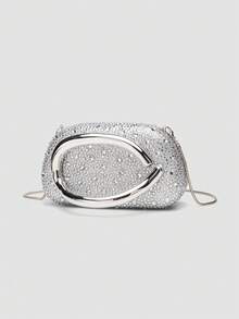 1 Piece Acrylic Clutch Bag, For Valentine's Day, Comfortable And Fashionable, Elegant Handbag, Personalized Gift Option, 2025 Accessory, Fashion Style Suitable For - 銀色 - 查看 2