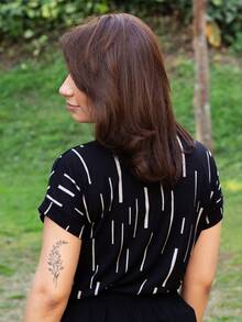 Women's T-Shirt - SHALON MODA EVANGÉLICA - 黑色 - 查看 3