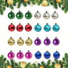 12 Pcs Mini Christmas Balls, Christmas Tree Decoration Hanging Balls, Christmas, New Year, Festival, Wedding Party Decorations,Xmas