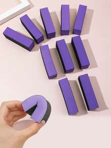 JEARLYU 1 pièce/3 pièces/10 pièces/20 pièces Bloc de polissage pour ongles, grains moyen/fin 100/180 pour finition des ongles en acrylique et vernis gel, kit de polissage professionnel 3 voies pour manucure et pédicure