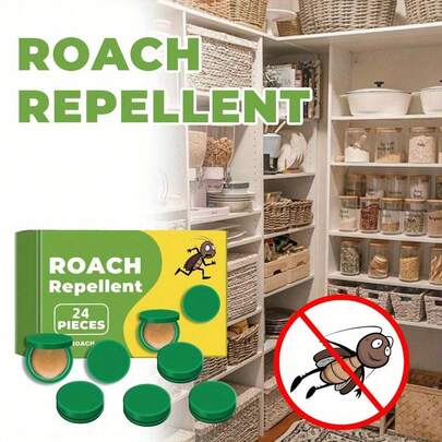 12/24 Pack Indoor/Outdoor Cockroach Abatement Traps - Quick Catch Bait Stations For Small & Large Cockroaches, Effective Cockroach Repellent