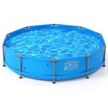 Piscina familiar para exteriores de 6,120 litros con estructura de metal y tela de PVC multicapa - Azul - Ver 7