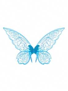 1pc Halloween Gold Foil Party Butterfly Wings Prop, Fairy Wings Suitable For Various Festivals