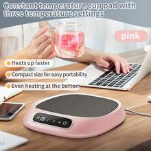 1pc Coffee Mug Warmer, Thermostatic Touch Heating Cup Mat With 3-Speed Temperature Control, Portable Constant Temperature Coffee Cup Heating Coaster, USB Powered Electric Smart Heating Pad Heater For Beverage, Milk And Tea, Ideal For Home & Office Use - 彩色 - 查看 13