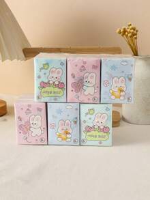 144pcs/72pcs/24pcs/8pcs Colorful Cat Print Natural Woodpulp Handkerchief Tissues, Suitable For Daily Life Cleaning,Kitchen,Bathroom,Home,Household Supplies - Multicolor - View 5