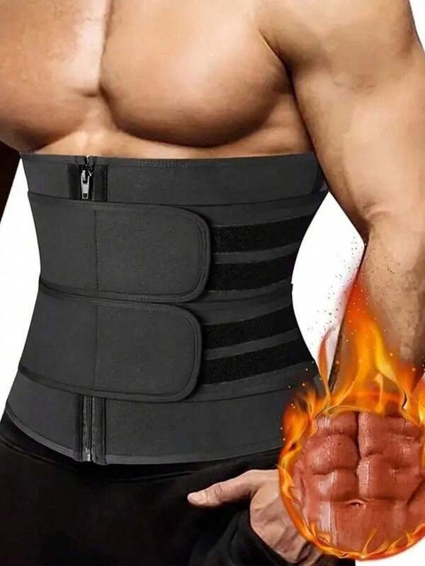 1pc Waist Trainer Belt - Adjustable Support For Shaping Waist And Belly, Enhancing Sweating During Workouts
