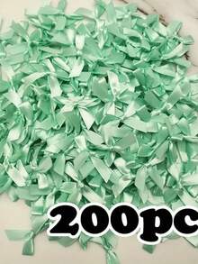 (200 piezas/50 piezas por bolsa) Lazos de cinta de 4 cm de colores surtidos, para envolver regalos y hacer pinzas/diademas para el cabello