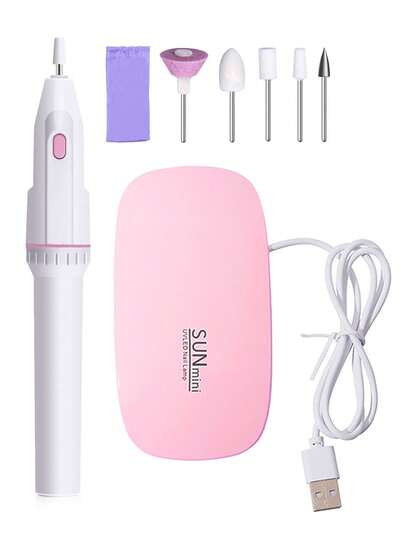 5 In 1 MINI Electric Nail Drill Kit Manicure Pedicure Grinding Polishing Nail Art Sanding File Pen Tools Machine,Electric Manicure Polishing Grinding Machine For Nail Cuticle Removal, Portable Nail Care Tool,Nail Supplies,Nail Tools,Nail Art Tools,Back To School,Nails,Nail Tools For Press On Nails