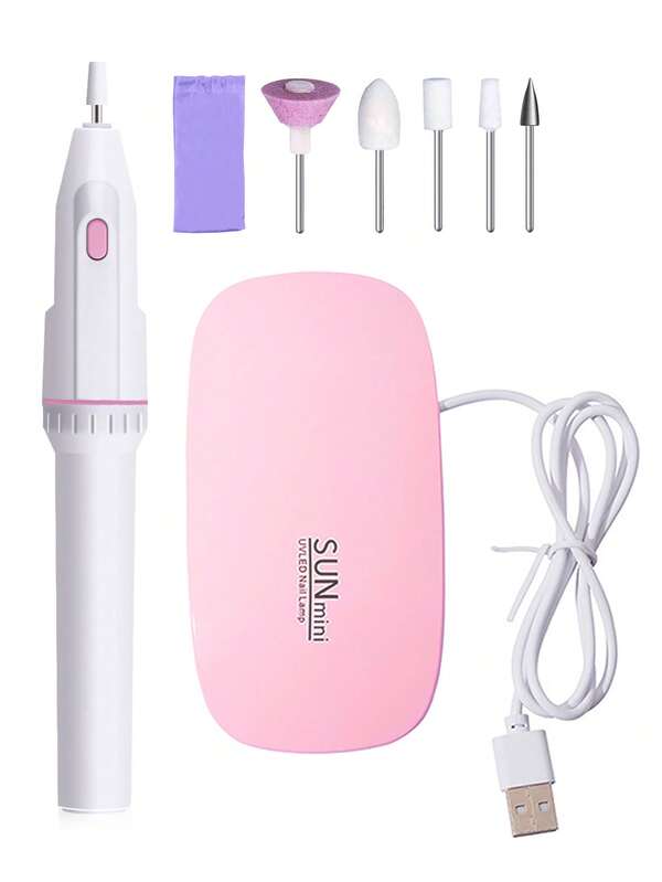 5 In 1 MINI Electric Nail Drill Kit Manicure Pedicure Grinding Polishing Nail Art Sanding File Pen Tools Machine,Electric Manicure Polishing Grinding Machine For Nail Cuticle Removal, Portable Nail Care Tool,Nail Supplies,Nail Tools,Nail Art Tools,Back To School,Nails,Nail Tools For Press On Nails