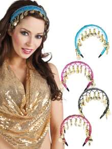 Women Belly Dance Costumes Hair Hoop Dance Head Headband Head Chain Stage Performance Decor Accessories - Multicolor - View 2