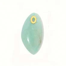 Natural Crystal Titanium Steel Oval Eye Shaped Pendant, DIY Jewelry Necklace Accessory