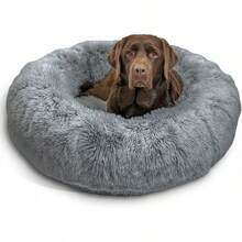 Best Friends By Sheri The Original Calming Donut Dog Bed – Washable Plush Pet Bed For Large Breeds Up To 100 Lbs, Shag Faux Fur, Taupe, Large (36" X 36") - Shag xám - Xem 10