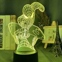 Disney Marvel Hero Spider Man 3D Night Light 3D Illusion Table Lamp Kids Bedroom Decorations Funny Anime Movie Stuff Creative Gift For Boys And Girls Spider Man Fans Birthday Christmas Gift For Son Grandson Anime Stuff Anime Goods Merch Table Lamp Night Lamp