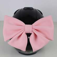 Gift Large Bow Helmet Decorations Cute Helmet Bow Suction Cup Fitted Helmet Accessories For Ski Bike Motorcycle Helmet Black - 1 - 查看 4