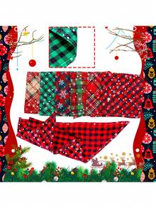 6 sztuk świątecznych, limitowanych, trójkątnych szalików dla zwierząt, szalik dla psa, wzór płatka śniegu, trójkątny szalik dla zwierząt, odpowiedni na zimową dekorację na imprezę świąteczną