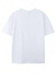 Authorized By Disney, Men's T-Shirt With Round Neck And Short Sleeves For Casual Summer Tops, Mickey Magic Design Printing, Front And Back Double Pattern Design, Suitable For Both Men And Women, 100 Cotton Breathable Knitted Fabrics, Regular Version Of Wild Models, Fashion And Leisure, Gym, Outdoor Wear And Machine Washable! - trắng - Xem 2