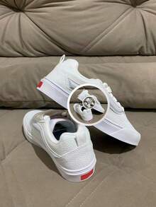 Skater Sneakers Women Men Unisex Streetwear, Casual Sport Sneakers Casual Suede School Vacation Gym & Fitness Outdoor Casual College Sporty Clothing Casual Outdoor Street Wedding School Vacation Party Office Gym & Fitness Outdoor - trắng - Xem 2