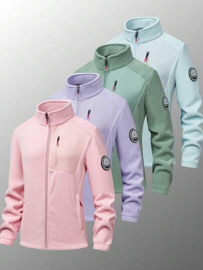 Outdoor Fleece Stand Collar Jacket, Multifunctional And Stylish, Suitable For Skiing, Hiking, Winter And Other Outdoor Activities.