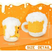 一套“用正能量振奋精神”钩针编织品，包括一个情绪钩针娃娃、一个可爱的钩针土豆伙伴娃娃、一张正能量卡片和一个趣味玩笑礼物（啤酒），适合作为送给闺蜜、女老师的生日礼物，送给朋友的手工心理健康礼物，以及送给祖父母、父母和青少年的励志礼物。也可作为节日、生日、母亲节礼物送给男士、女士、朋友、女儿！ - 彩色 - 查看 5