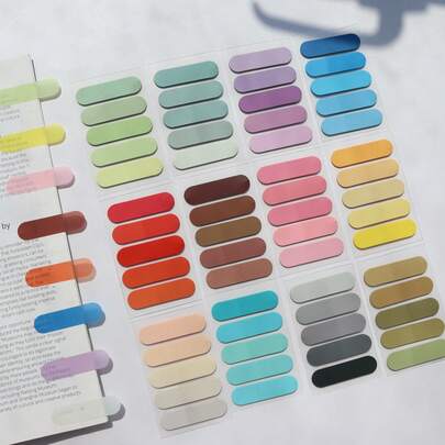 100 Sheets Transparent Sticky Notes Self-Adhesive BookMarker Annotation Reading Book Clear Tab Kawaii Cute Stationery School Supplies