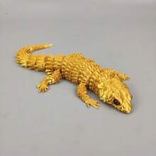 تمثال سحلية ثلاثي الأبعاد واقعي مطبوع، اكسسوار ديكور منزلي إبداعي مع مفاصل متحركة قطعة واحدة