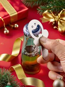 Ouvre-bouteille de Noël - Bonhomme en pain d'épices - Décoration de maison et fournitures de fête durables en métal, convient pour la maison, la cuisine, le bar - Sans pile, essentiel pour la maison, accessoire saisonnier, construction robuste, ouvre-bouteille de haute qualité, ustensile de cuisine, accessoire de bar, décoration de Noël