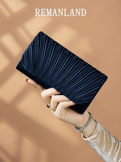 REMANLAND 闪亮时尚优雅休闲晚宴包信封包，迷人奢华精致小方包链条包，非常适合女性，学生，白领，新娘晚宴包钱包手提包，适合婚礼，女性生日派对，舞会，晚宴手提包晚宴包，是送给女性的最佳礼物