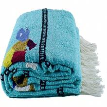 Baja Trader Serape Mexican Blanket Yoga Mat Camping Blanket Beach Blanket Picnic Blanket Handmade Woven Throw Blanket Home Decor Car Blanket Sea Turtle (Ice)