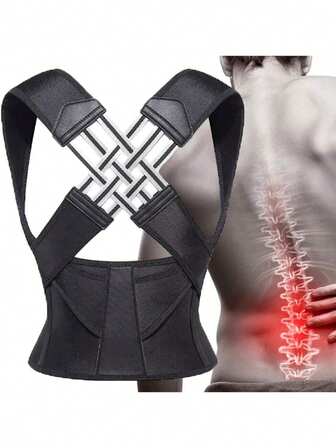 Ladies' Back Posture Corrector Bracket Breathable Back Posture Corrector Back Support Strap Adjustable Shoulders
