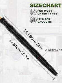 1pc Flexible Dryer Vent Cleaning Kit - Multi-Purpose Lint Brush Suitable For Refrigerator Condensation Tray, Washing Machine And Vents