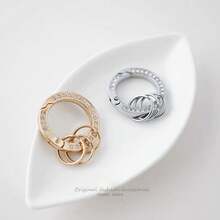 2pcs/4pcs/6pcs Thick Handmade Diamond Inlaid Spring Rings, Keyrings, Car Key Hanging Rings, Bag Renovation Accessories, Zinc Alloy One Inch Large Key Rings, Spring Rings, Open Ring DIY Ring Car Key Hanging Parts