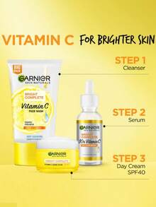 Kem dưỡng da Garnier Bright Complete Vitamin C & Chanh Revitalizing Cream, Làm mờ vết thâm, Chống nắng, Loại bỏ vết thâm, Làm sáng, Chống lão hóa, Chống oxy hóa, Chống tia UV, Kết cấu tươi mới, Dưỡng ẩm, Không nhờn, Dễ thẩm thấu, Phục hồi, Làm trắng, Dành cho mọi loại da, Lý tưởng để sử dụng hàng ngày - 23g - Xem 7