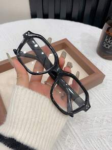 1pc Women Simple Polygonal Frame Clear Lens Glasses, Suitable For Daily Use Clear Glasses Accessories Glasses Accessories For Women