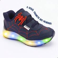Club Happy Calcados Children's Tennis Shoes For Boys Spider Shoes 23 To 27 - Màu xanh hải quân - Xem 3