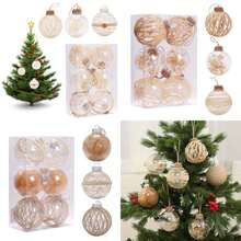 6PCS Christmas Ball Ornaments Set With Top Tier Surface Finishing Processes Decoration Suitable For Weddings Engagements Home Decor Christmas Decorations Room Decor Winter Christmas Decorations Home Christmas Gifts Christmas Decor