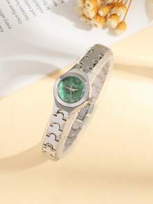 5 Stücke/Set Neue Mode Stahlarmband Uhren für Frauen, minimalistisches Design, Quarzwerk, geeignet für den täglichen Gebrauch, Geburtstag, Jahrestag, Halloween und andere Feiertagsgeschenke, ohne Geschenkbox