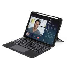 DUX DUCIS 1 DUCIS Tastiera nera compatibile con iPad, Galaxy Tab, XM Pad, con custodia protettiva, design a due parti versatile con 4 posizioni di supporto, facile da usare e da connettere con risposta rapida (Nota: Stiamo per aggiornare l'imballaggio, quindi potrebbero esserci una combinazione di nuovi e vecchi pacchetti)